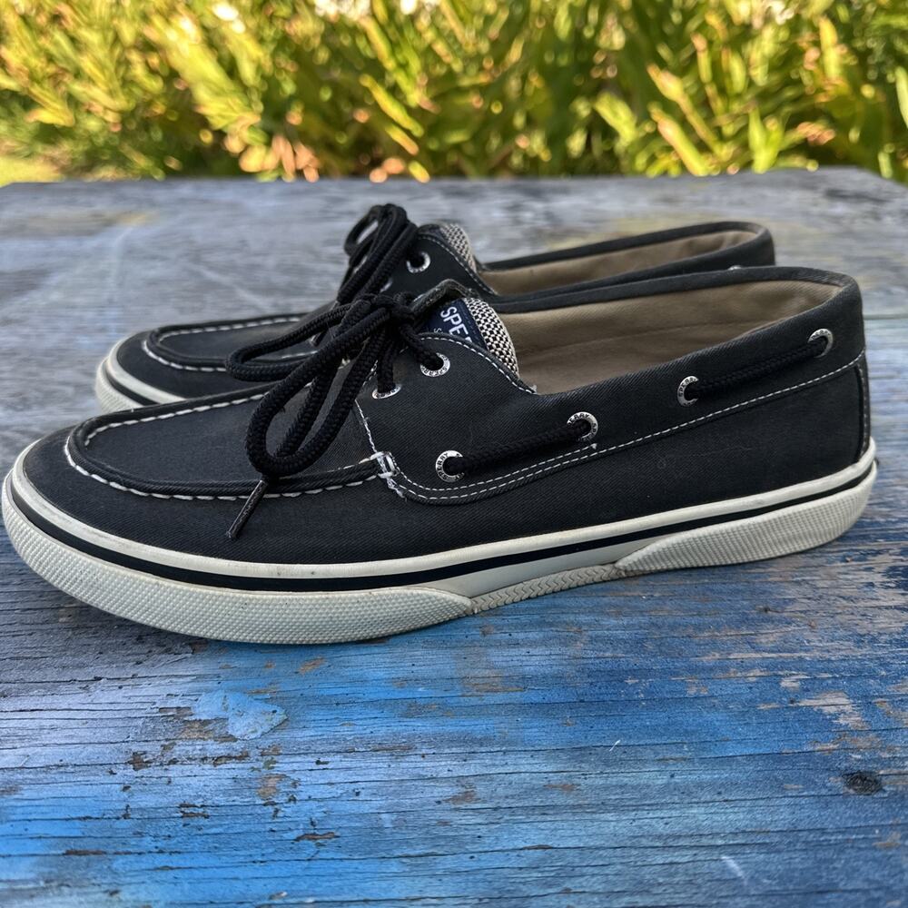 Sperry Top Sider 2-eye Chambray Canvas Boat Shoe Men’s 11.5 Navy Blue 725